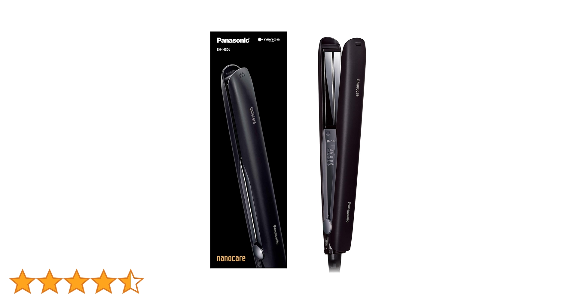 Panasonic - gori-cat　Panasonic EH-HS0J-K BLACK Straight iron Panasonic EH-HS0J-K nano care black 100 - 240V